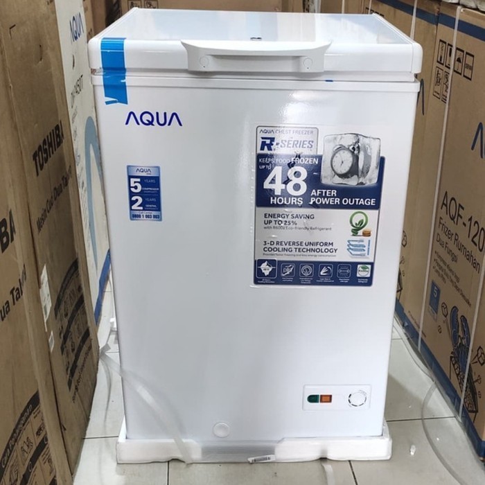 Aqua Chest Freezer - Aqf-100 (W) Freezer Box Freezer Daging