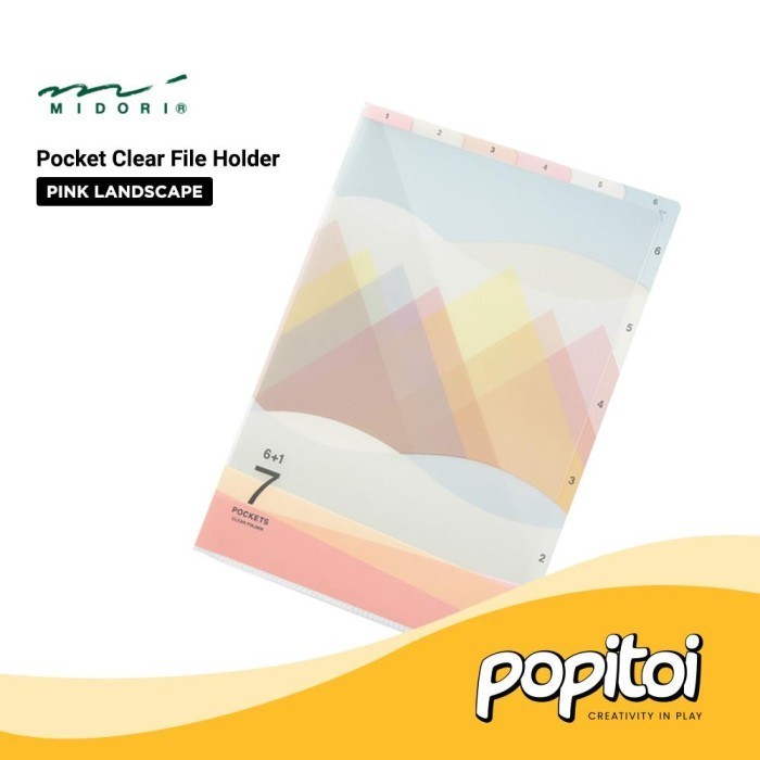 

Fauma MIDORI 7 Pocket Clear File Holder A4 Document L Map Bening Folder