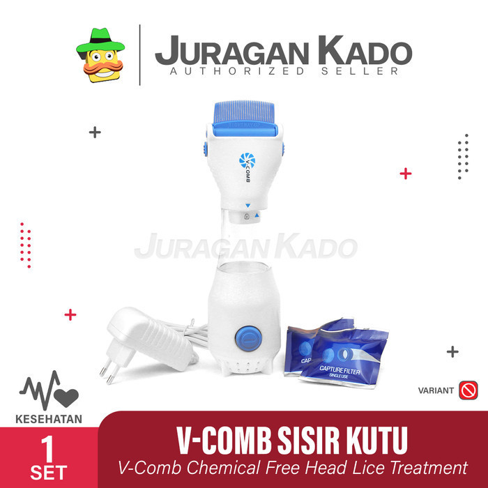 Sedot Kutu Rambut Elektrik Sisir Kutu Vacuum V-Comb 