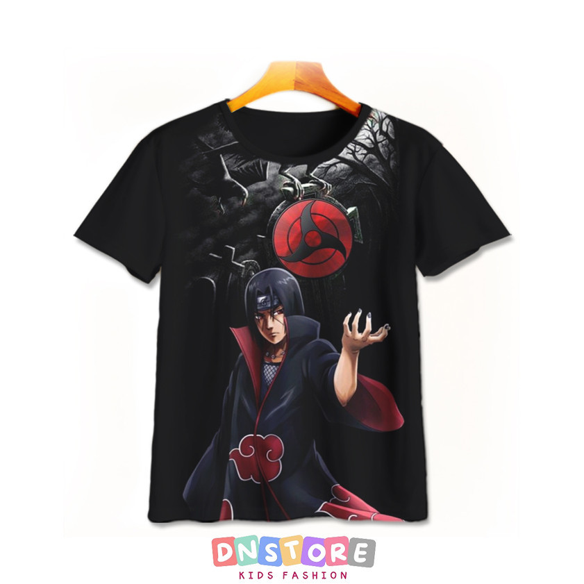 Kaos Anak Itachi Uchiha v2 Baju Anak Manga Anime Karakter Naruto Itachi Uchiha 3D Printing Untuk Umu