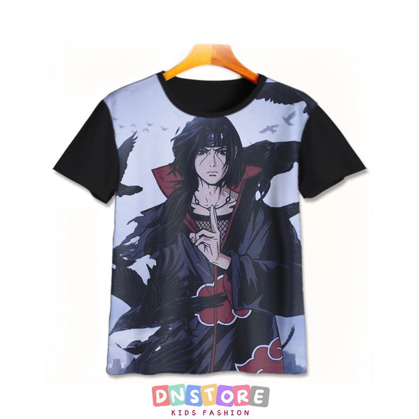 Kaos Anak Itachi Uchiha v7 Baju Anak Manga Anime Karakter Naruto Itachi Uchiha 3D Printing Untuk Umu