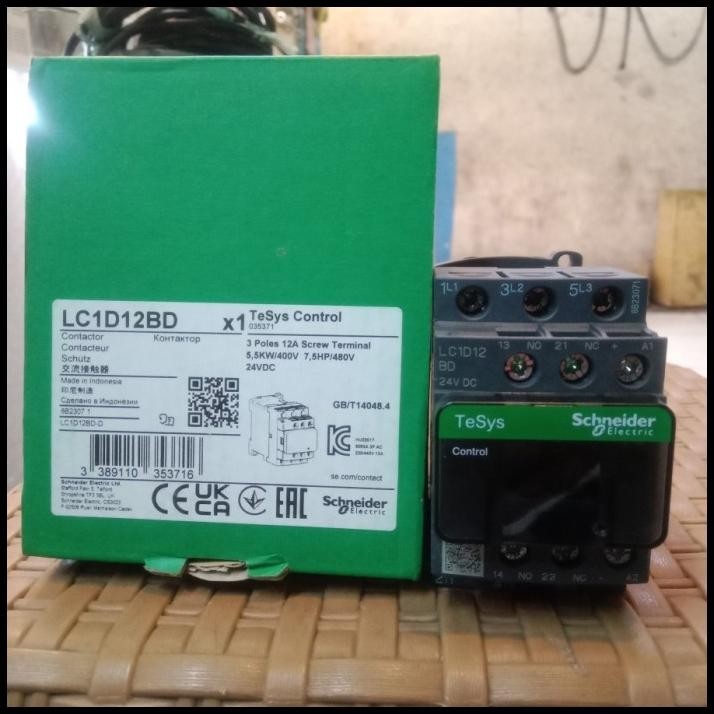 DISKON CONTACTOR KONTAKTOR SCHNEIDER LC1D12BD LC1D12 BD LCID12 LCID12BD 24VDC