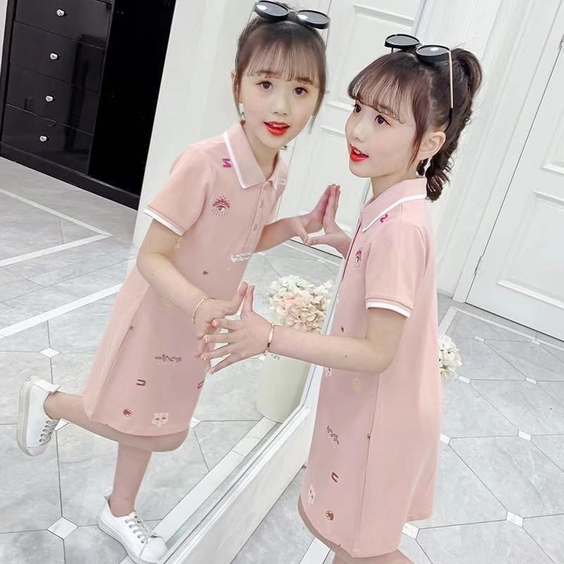 Gaun Anak Perempuan Gaya Korea, Gaun Anak Perempuan Besar ModisPOLORok Gadis Kecil