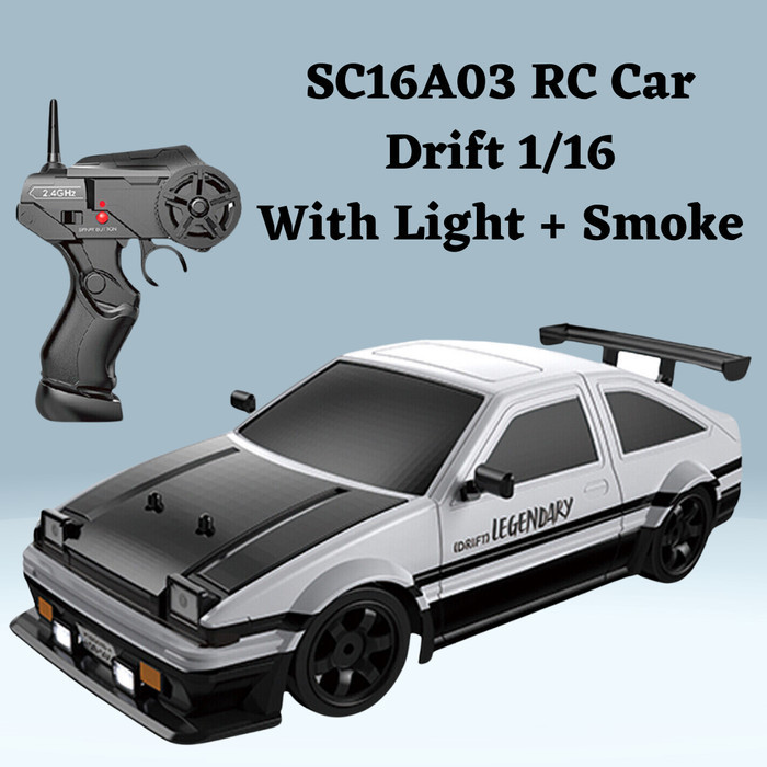 Sc16A03 Rc Car Drift 1/16 With Light + Smoke / Rc Drift / Mobil Balap