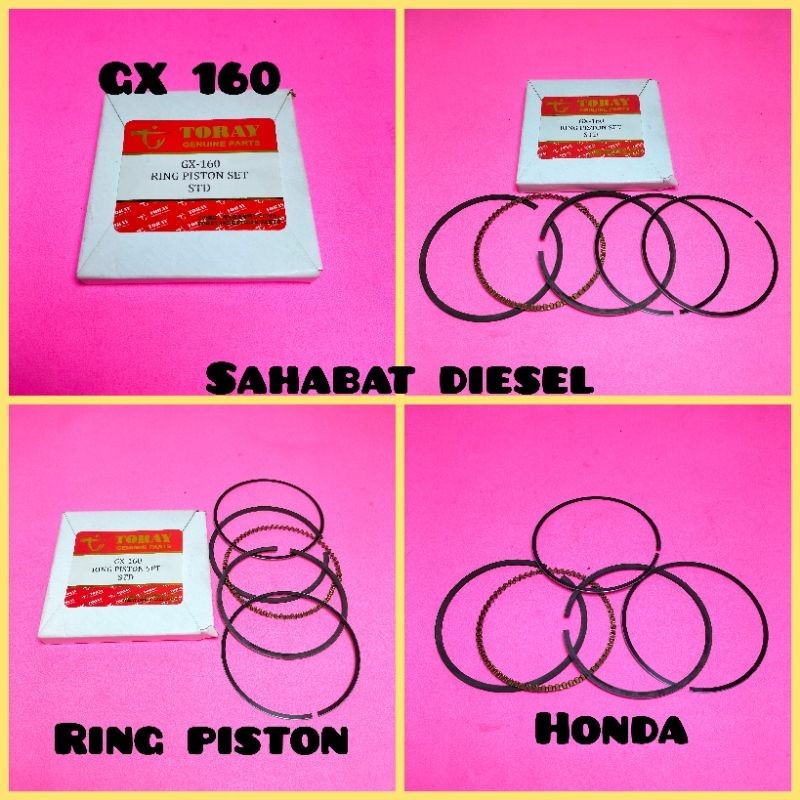 RING PISTON STD HONDA GX 160 TORAY / RING SET STD HONDA GX 160 TORAY