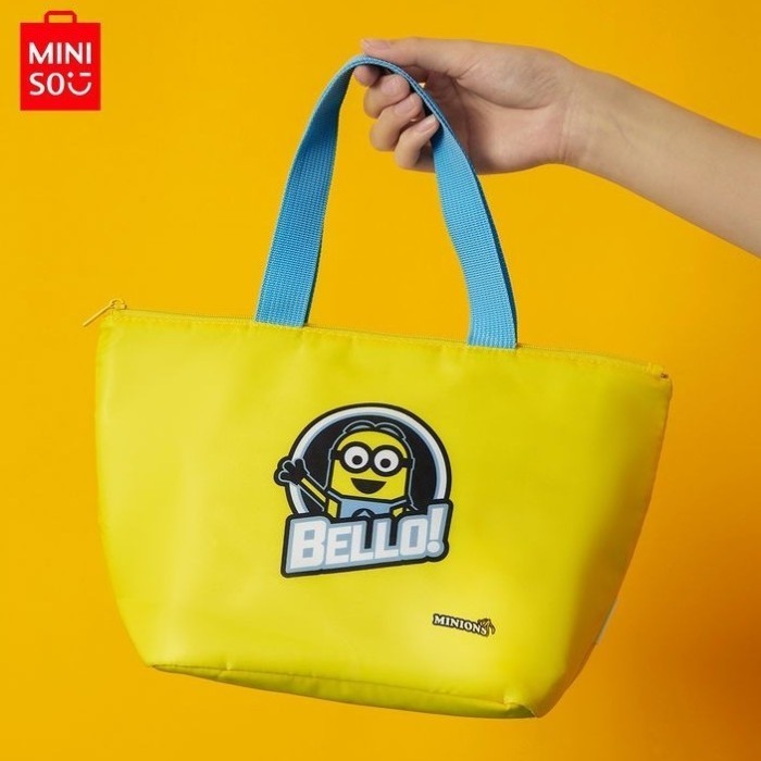 Miniso Tas Bekal Minions Lucu - Minions Collection Trapezoid Bento Bag