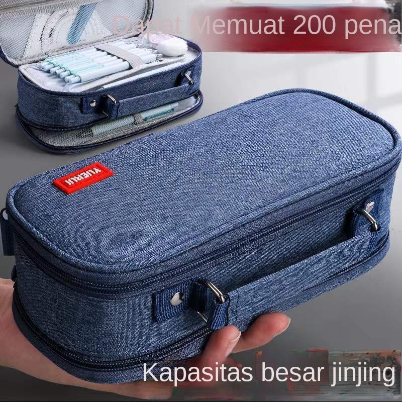 

Kotak Alat Tulis Pria, Kotak Pensil Kapasitas Besar Multi Lapisan