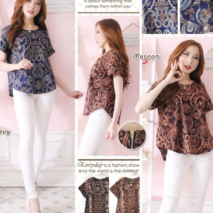 New Batik By Luwen - Baju Atasan Batik - Baju Batik Luwen - Type 7 Berkualitas