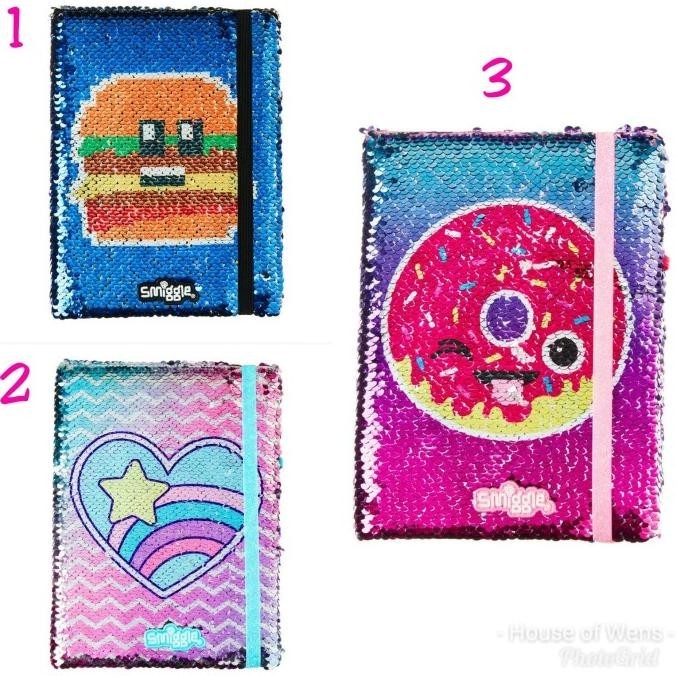 

Smiggle Reversible Sequin A5 Notebook - Buku Smiggle Stok Terbatas