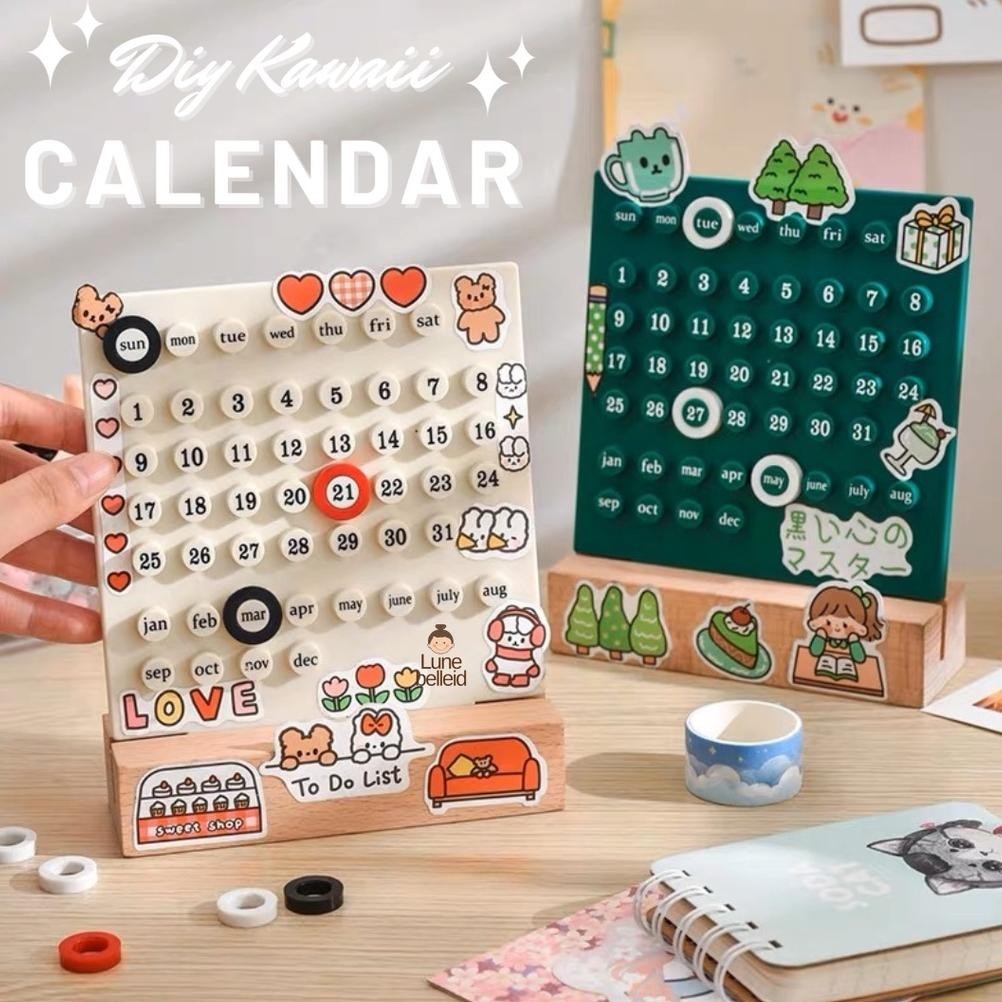 

gd-12 DIY Kawaii Desktop Calendar / Kalender Meja Belajar / Hadiah Kado Natal Anak Murah