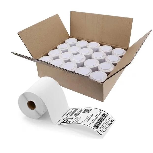 

fx-76 Label Thermal 100 X 150 Isi 500 pcs Kertas Sticker Barcode A6 Termal Stiker 100x150mm Awb Termurah