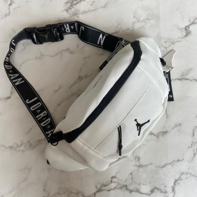 Tas Nike Air Jordan Belt Bag - Waistbag Logo Leather White Ori
