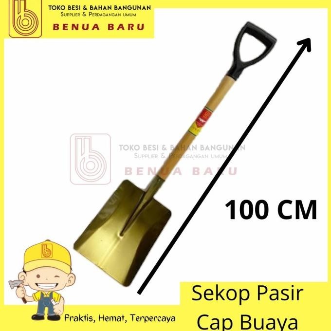 Sekop Pasir Cap Buaya / Sekop Tanah Bangunan Proyek / Sekop Tukang Kualitas Premium