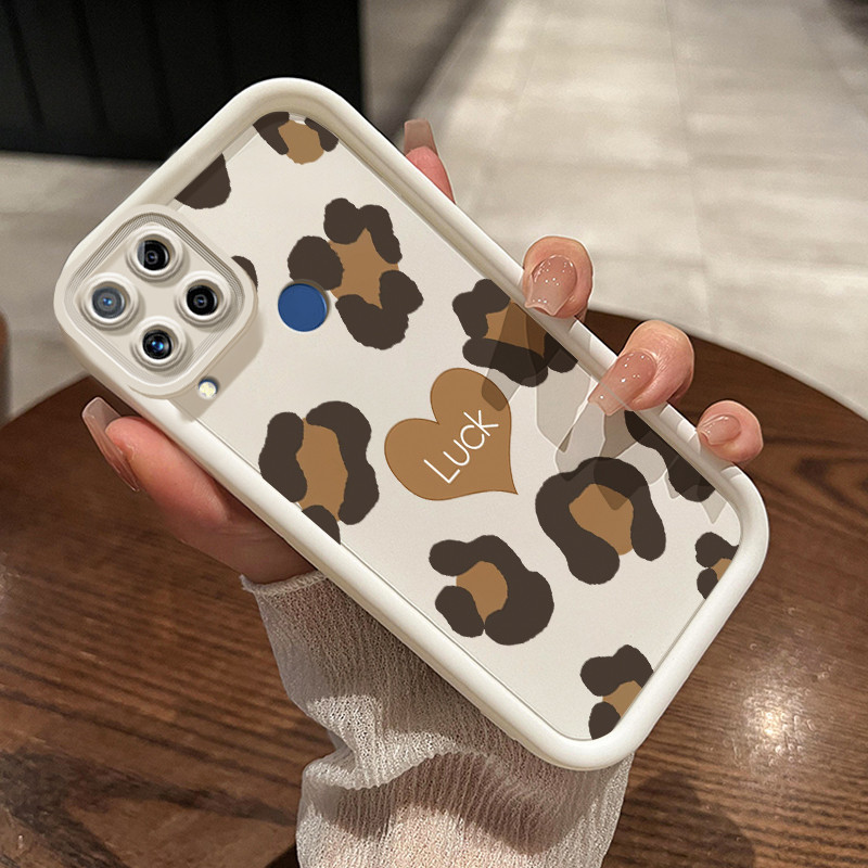 Casing Hp Realme C15 Case Kesing pelindung HP silikon lembut baru Softcase ponsel pola macan tutul c