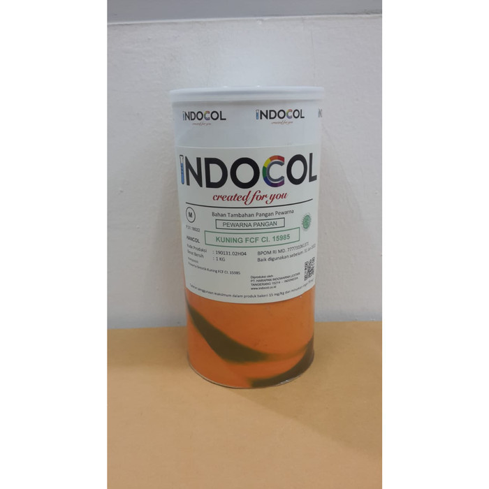 

[DIAJENG SHOP] Pewarna Makanan INDOCOL KUNING FCF CI.15985 (SUNSET YELLOW FCF) FREE ONGKIR