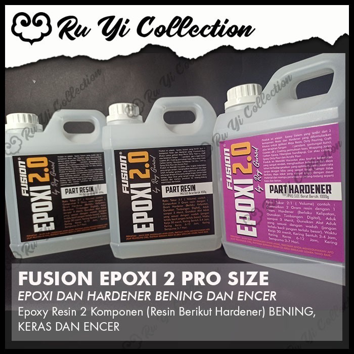 FUSION EPOXI 2 RESIN PRO SIZE, RESIN ART, MEJA RESIN, RESIN CASTING
