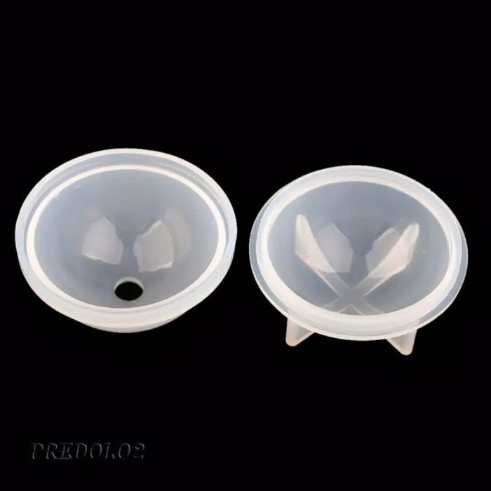 CETAKAN RESIN EPOXY MODEL BULAT BOLA 4 CM DIY BAHAN SILIKON