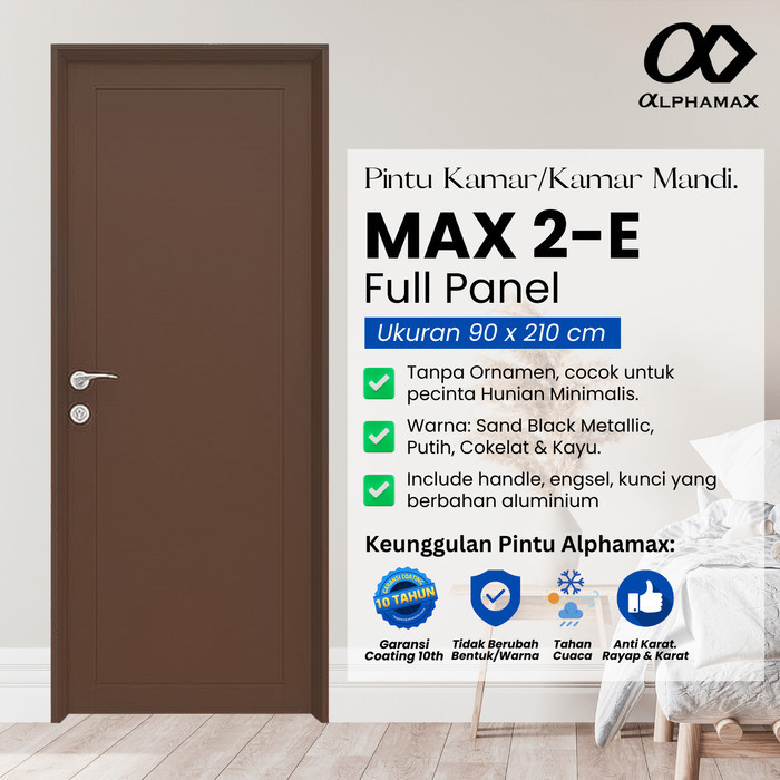 ALPHAMAX MAX 2-E PINTU RUMAH PINTU KAMAR ALUMINIUM 90 X 210 CM