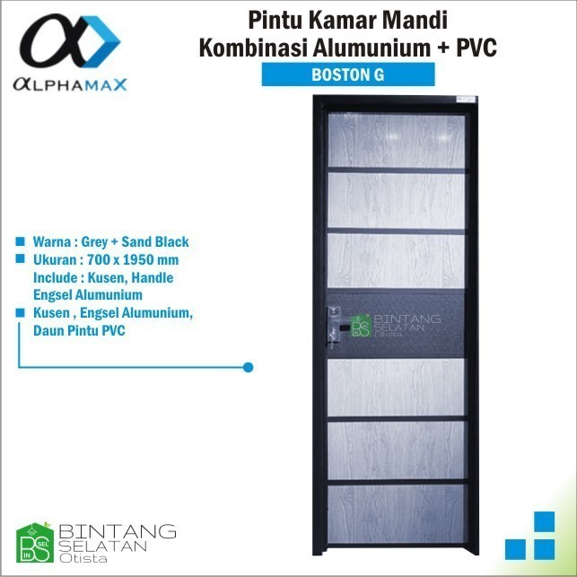 PINTU ALUMUNIUM KAMAR MANDI ALPHAMAX BOSTON SERIES