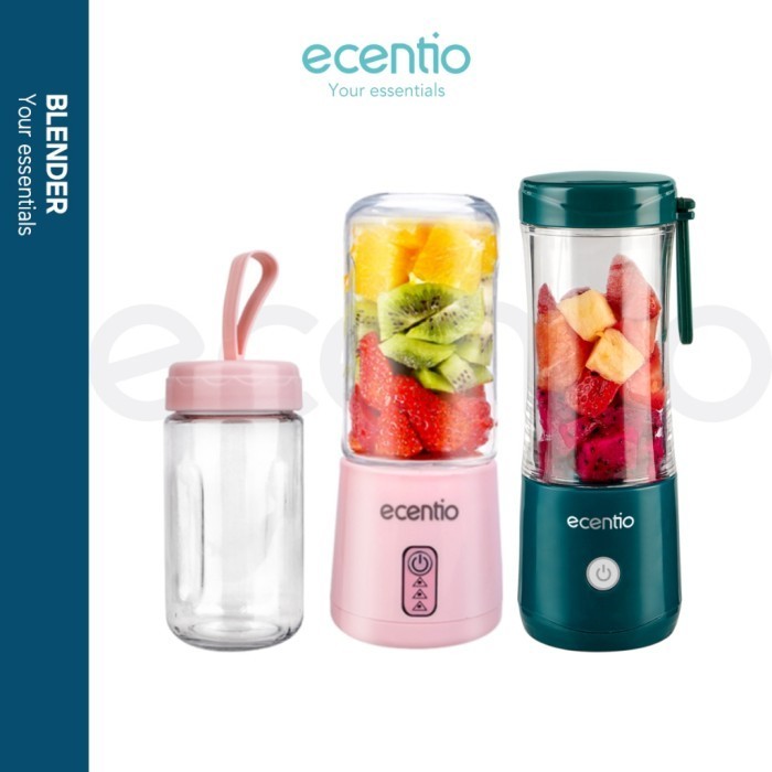 ECENTIO BLENDER JUS PORTABLE MINI JUICER 400ML BOTOL JUICE BLENDER CUP