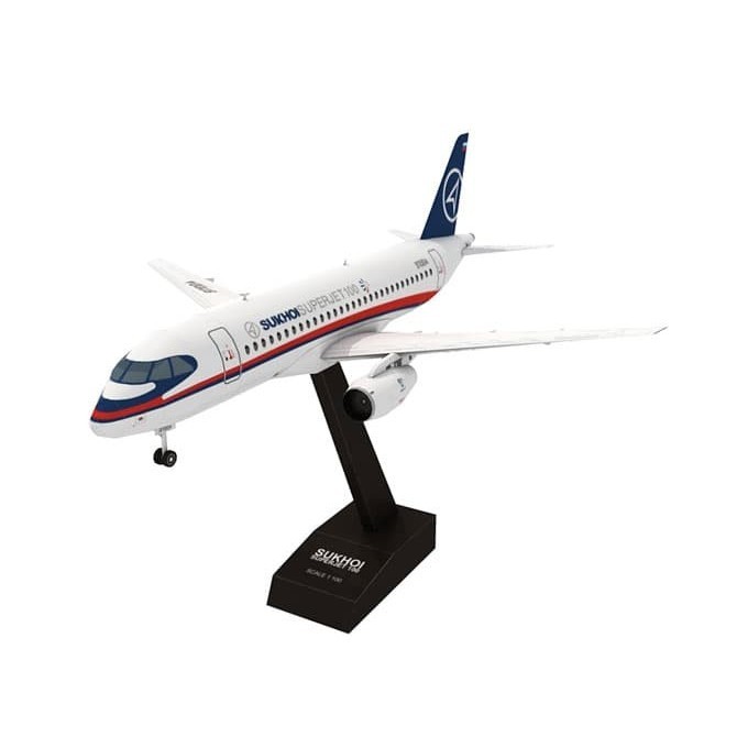 papercraft pesawat sukhoi superjet100 zenyang22