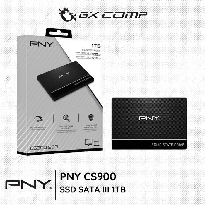 PNY CS900 2.5'' SATA III SSD 1TB ORIGINAL BEST QUALITY