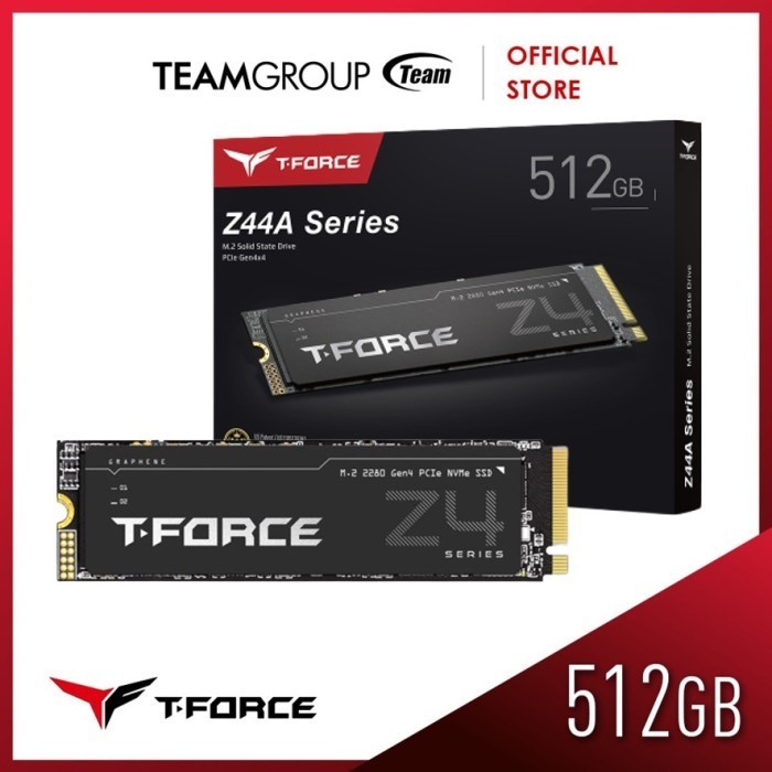 TEAMGROUP SSD M.2 T-FORCE Z44A5 512GB PCIE GEN4X4 WITH NVME ORIGINAL BEST QUALITY