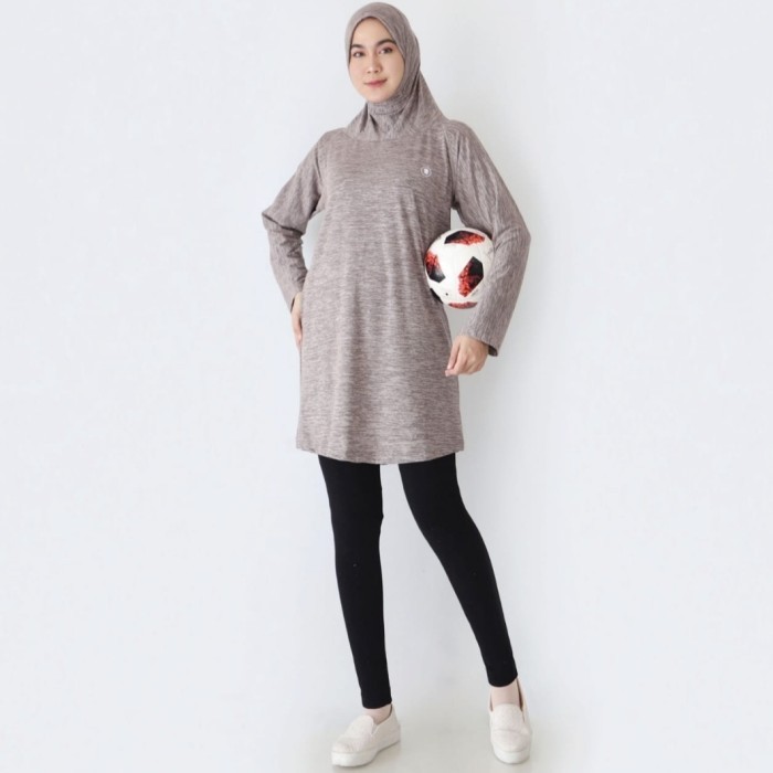 Tunik Sport Lengan Panjang Hijab Wanita Baju Olahraga Senam Muslimah
