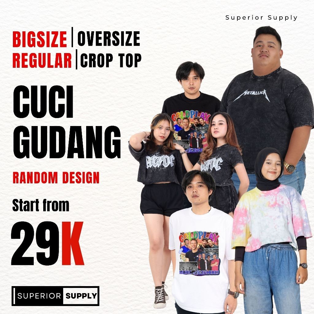 CUCI GUDANG kaos band anime vintage wash tshirt oversize slimfit anak dewasa unisex