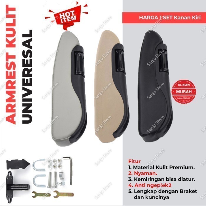 Arm Rest Universal Kulit Rush Terios Innova Kijang Luxio Grand Max