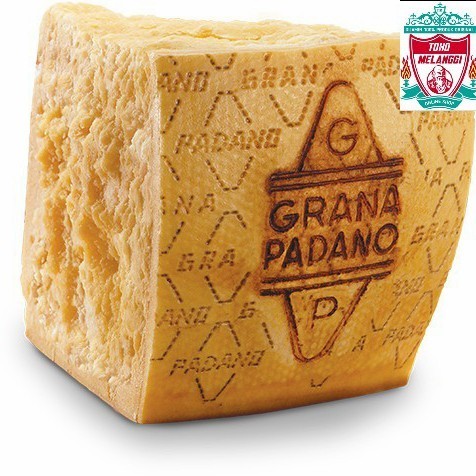 

GRANA PADANO CAMBROS PARMESAN CHEESE 250GR KEJU ITALIA WHOLE IMPORT