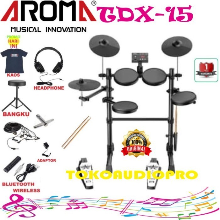 Drum Elektrik Aroma TDX-15 Electronic Drum Kit Drum Elektrik Paket
