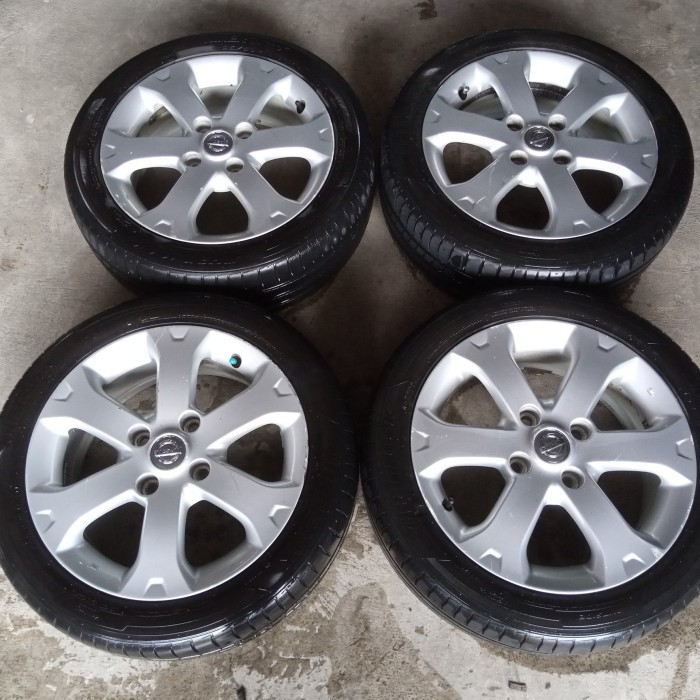 PAKET VELG BEKAS MOBIL OEM COPOTAN LIVINA RING 15 + BAN 195 50 16