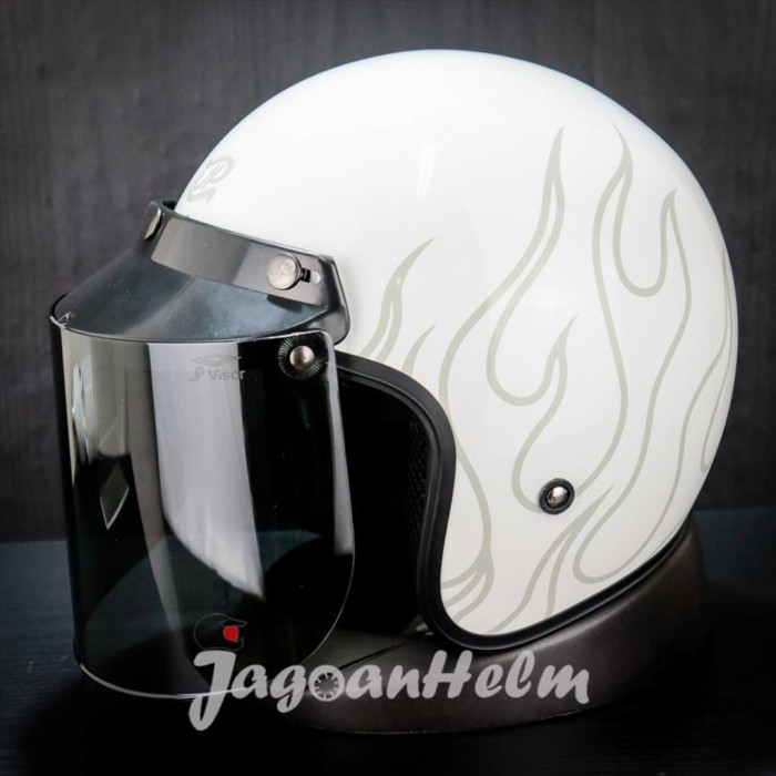 JPX HELM JP RETRO NEW BIGIE NOMADENS BROKEN WHITE JPRETRO