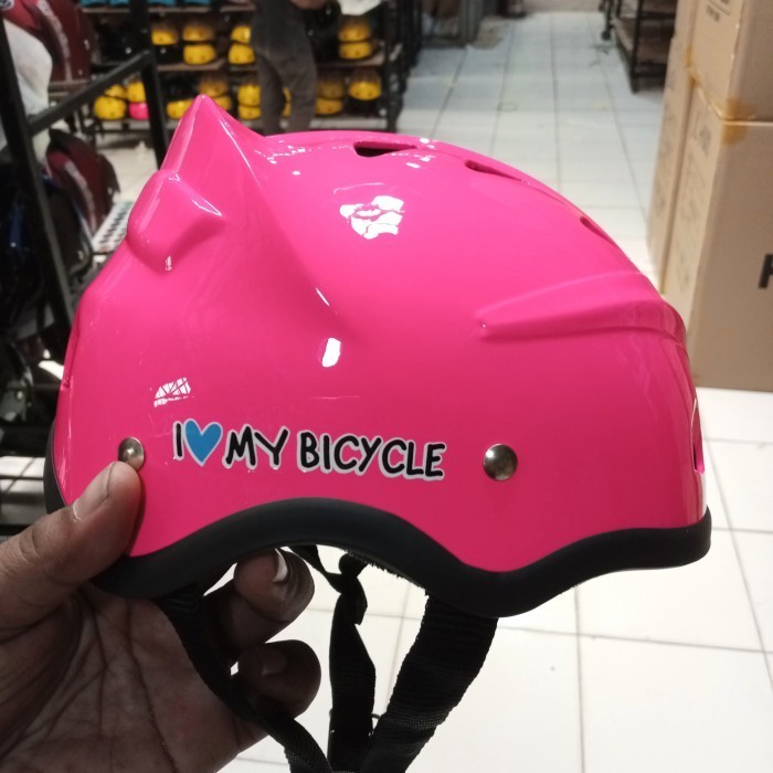 HELM SEPEDA ANAK MURAH SOLID COWO CEWE GHM USIA 3 SAMPAI 12TAHUN SNI
