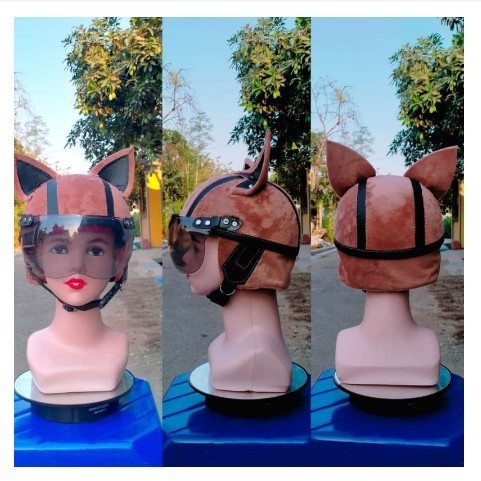HELM ANAK COWEK CEWEK UNIK LUCU HELM ANAK MOTIF KUCING UNIK HELM LUCU
