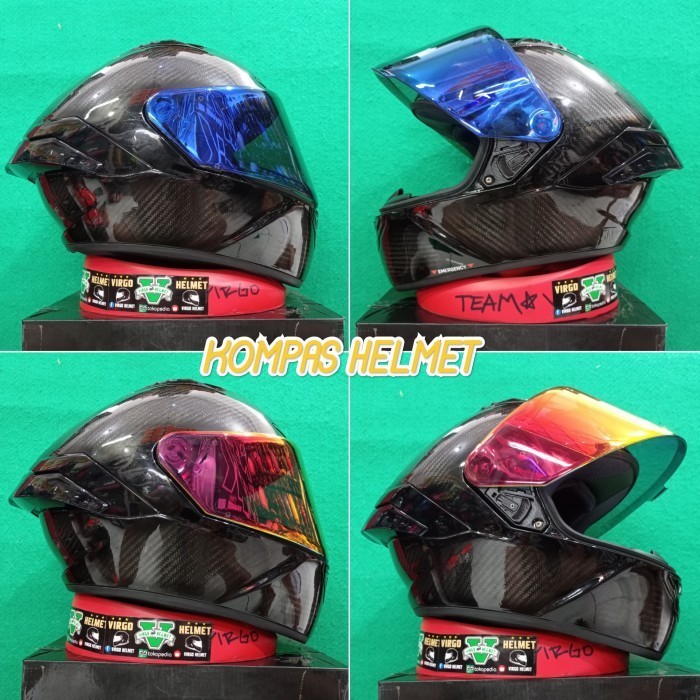 HELM KYT NX RACE CARBON BLACK PAKET GANTENG HELM GANTENG