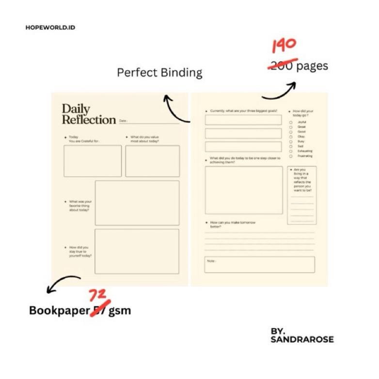 

He13 Reflection Journal - My Miniseries Self Reflection Journal by SANDRAROSE, Journal, Planner, Buku Jurnal, Diary Book, Buku Diary, Jurnal Refleksi, Premium