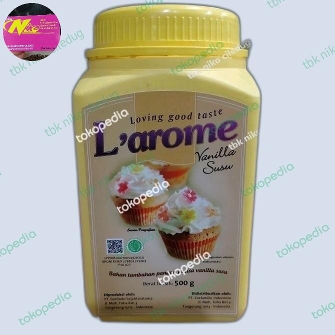 

Larome L'Arome Perisa Vanilla Susu 500 Gram Khusus Grab Dan Gojek