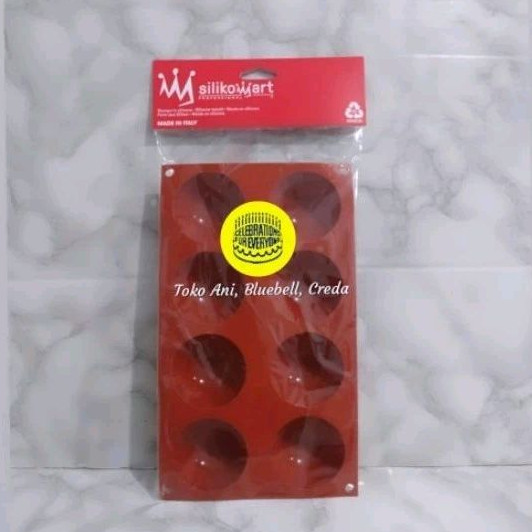 Silikomart Silicone Mould Half Sphere Diameter 5.5cm H 2.9, 8 cavity ( SF555 / 36.555.00.0060 )