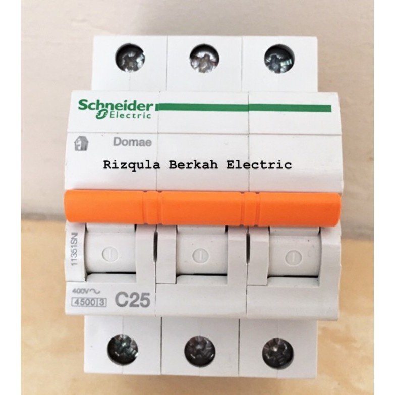 New MCB Domae Schneider 3phase 25A MCB 3P 25A schneider