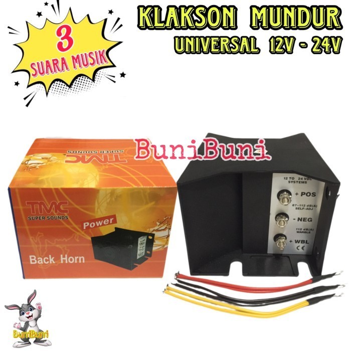 Klakson Mundur Atret / Back Horn / Alarm Mundur Mobil Truk 3 Suara