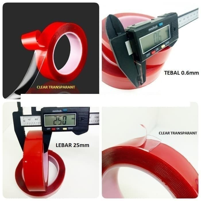 

Double Tape 3M Clear Tranparant Lem Kaca Bening Dobel Perekat Foam