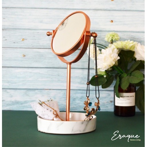 Belle Marble Makeup / Cern Kaca Makeup Kosmetik Meja Kerak