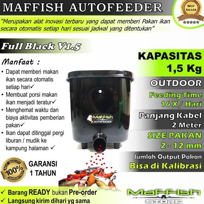 autofeeder pemberi makan pakan ikan otomatis/auto fish feeder outdoor