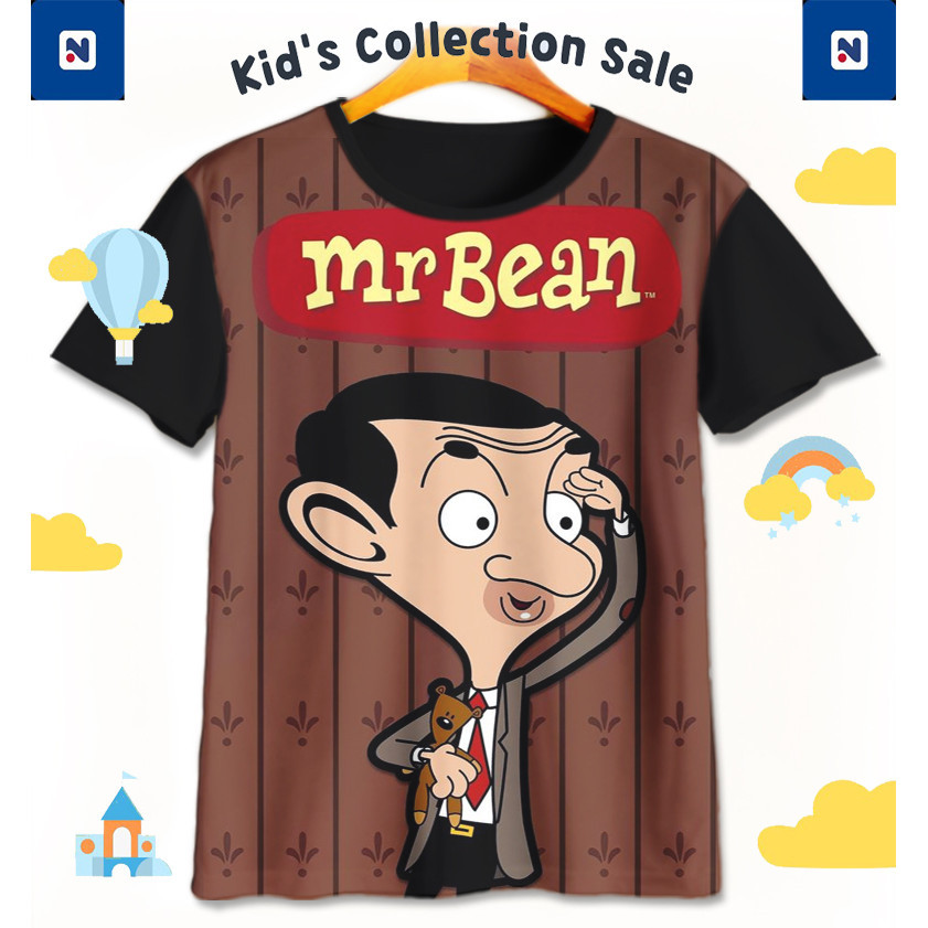 Kaos Anak Mr Bean v1 Baju Film Animasi Kartun Mr Bean Lucu Anak 3D Printing Untuk Umur 1-12 Tahun - 