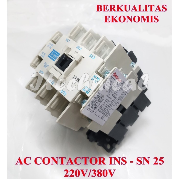 Terbaru Magnetic Contactor Sn-25 220V 380V / Ac Kontaktor Sn 25 220Vac 380 Vac Promo Terlaris