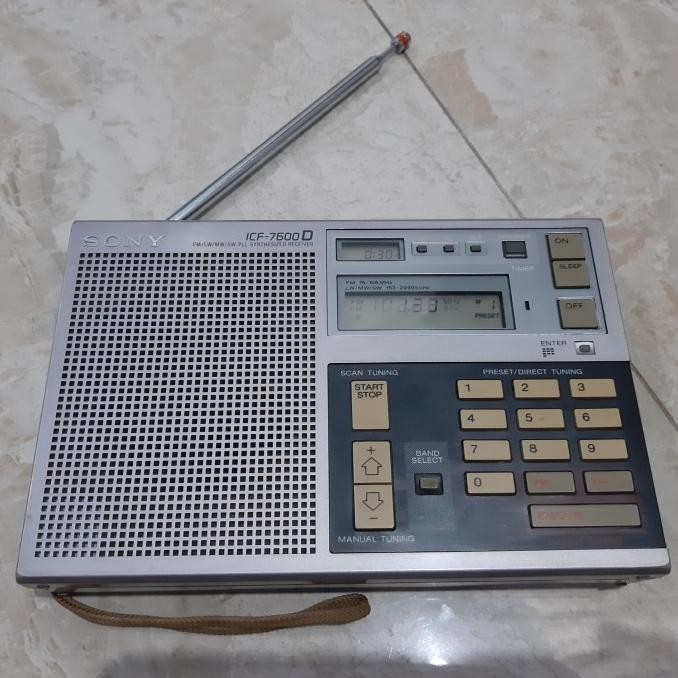 Sony Radio ICF-7600D Antik 1983 Normal Very Rare Hidup suara Bening Ok