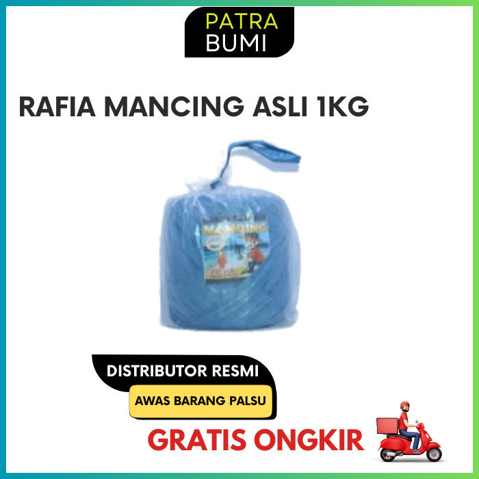 Tali Rafia Warna Biru 1 Kg (Asli) Produk Asli Pabrik