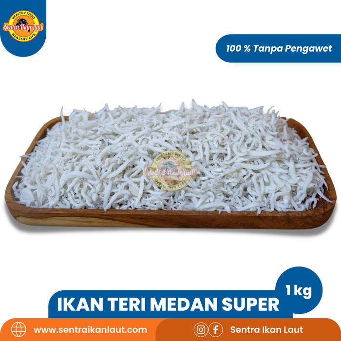 

Ikan Asin Kering Teri Putih Medan Halus Kualitas Super 1 Kg